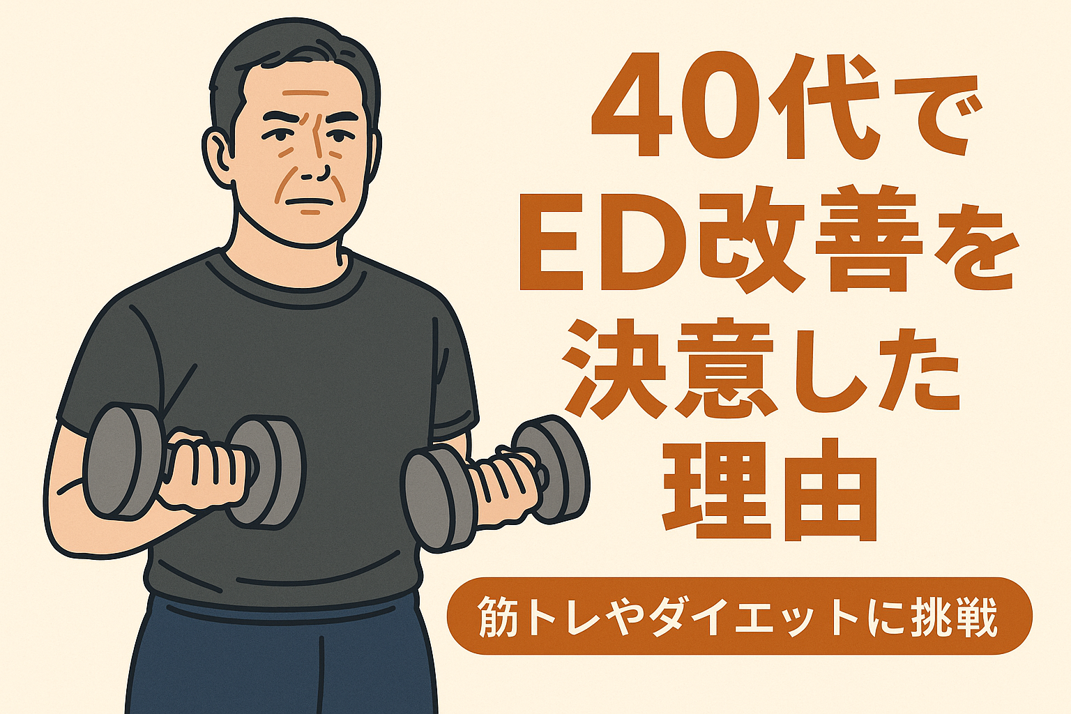 アイキャッチ画像。40代でED改善を決意した理由